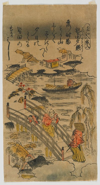 Acht Ansichten von Omi (Nr. 8) Edo-Periode, späte 1720er oder frühe 1730er Jahre von Torii Kiyomasu II